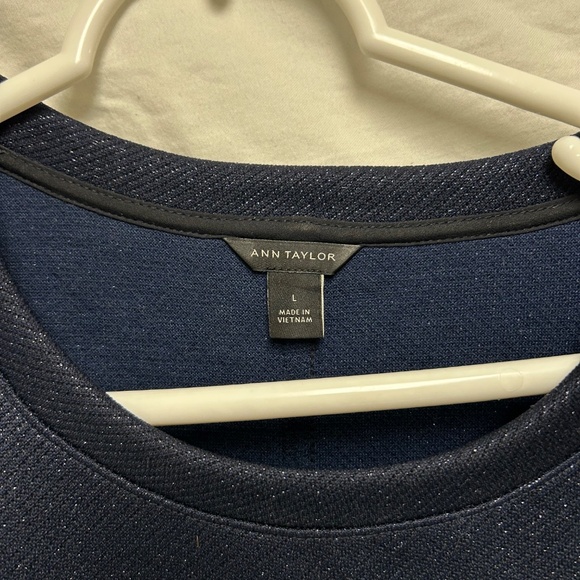 Navy Sparkly Ann Taylor Blouse - Picture 2 of 4